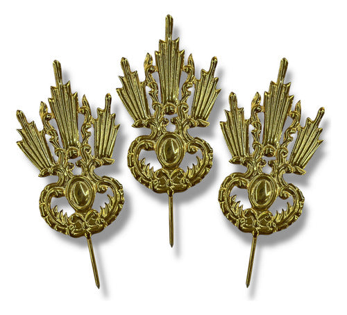 Juego De 3 Potencias En Latón 11cm