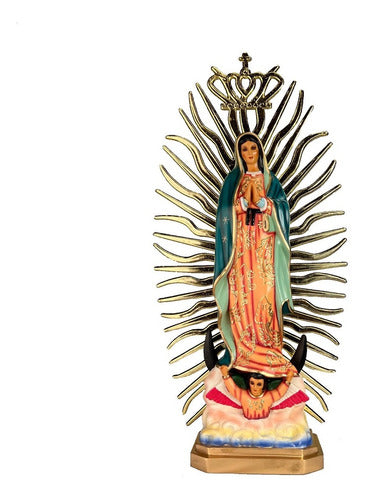 Virgen De Guadalupe 41cm Y  51cm Resplandor