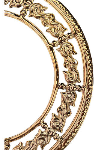 Aureola 20cm De Latón Bañada En Oro Para Imagen Religiosa