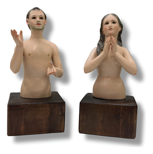 Set De Ánimas Del Purgatorio 19cm Tallas En Madera