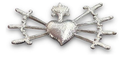 Corazón De 7 Dagas O Dolores De La Virgen  En Plata #10