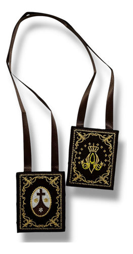 Escapulario Virgen Del Carmen Chico 6cm X 7.5cm