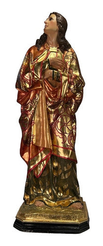 San Juan Evangelista De 124cm Policromado Y Estofado En Oro
