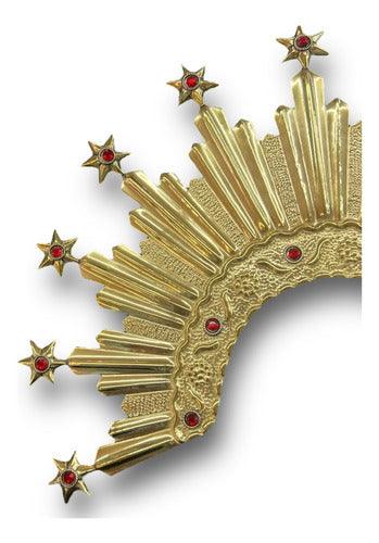 Resplandor Para Virgen  Dolorosa #9 Laton Con Estrellas