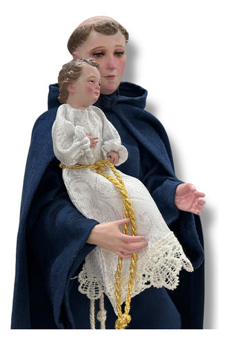 Figura San Antonio De Padua 40cm Para Vestir Y Bruñido