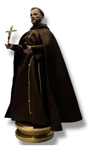 San Francisco De Asís Para Vestir Con 2 Cabezas Bruñido 57cm