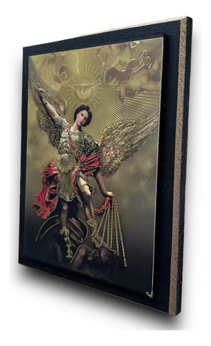 Cuadros De San Miguel Arcángel 5 Piezas De 15cm X 12cm