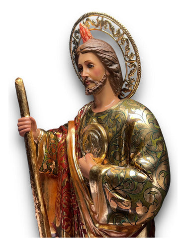 Figura De San Judas Tadeo 142 Cm Estofado Hoja De Oro