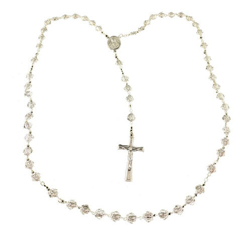 Rosario Virgen De Guadalupe Pavonado En Plata