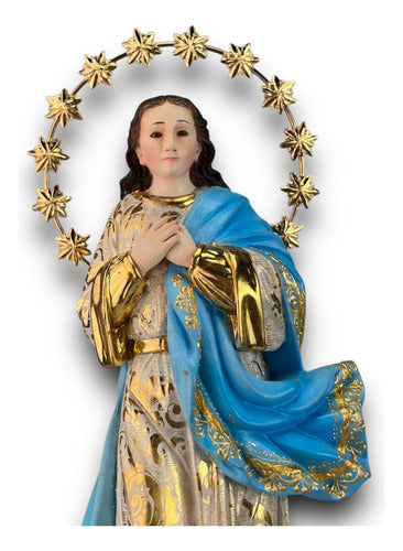 Aureola 12 Estrellas 10cm Chapa De Oro