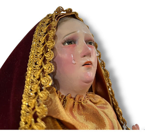Virgen De Los Dolores Para Vestir Talla En Madera 50cm