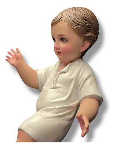 Niño Dios O Niño Jesús En Pasta Fina En Acabado Bruñido 30cm