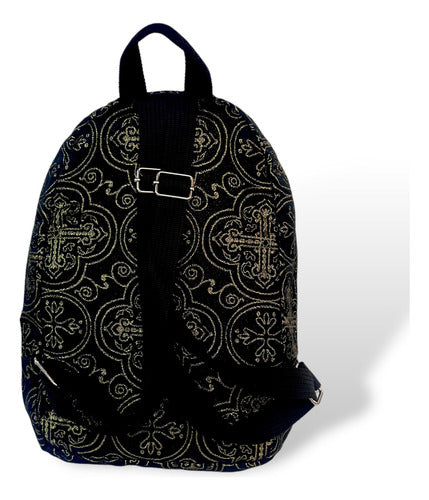 Mochila Mini Sacristía Bordada 3 Corazones