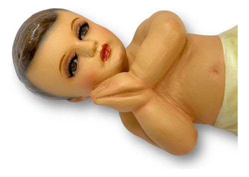 Niño Dios De Belén Tallado En Madera 13.5cm