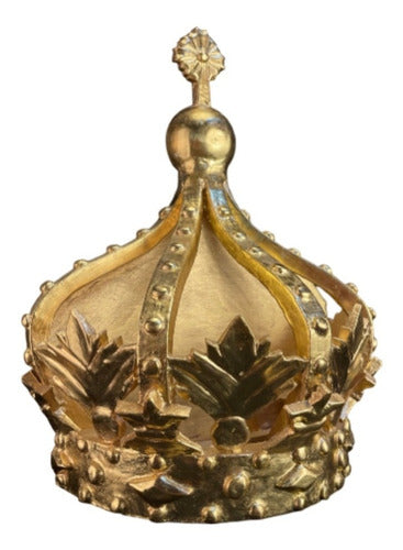 Media Corona Para Cuadro 33 X 41cm En Hoja De Oro