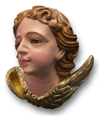 Par De Angeles O Querubines Oleo Hoja De Oro 28cm X 28cm C/u