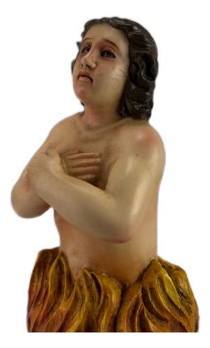 Ánima Del Purgatorio 18cm Talla En Madera