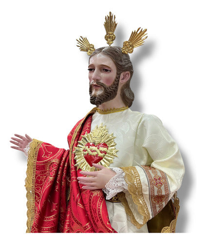 Sagrado Corazón De Jesús  119cm Imagen Para Vestir
