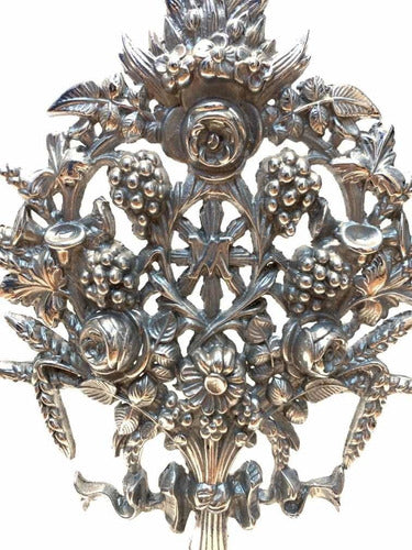 Juego De 2 Palmitorias Plateadas 44cm