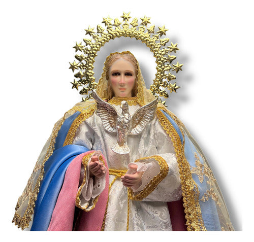Virgen De La Encarnación Para Vestir Y Bruñida 70cm
