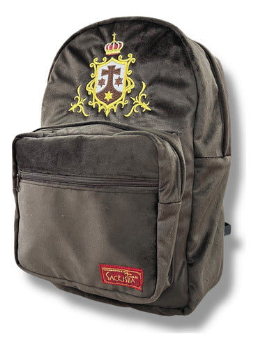 Mochila Sacristía Bordada Escudo Virgen Del Carmen 3.0