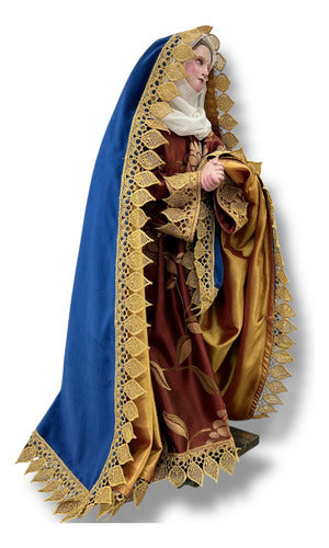 Dolorosa O Virgen De Los Dolores Para Vestir Y Bruñida 60cm