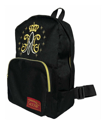Mochila Mini Sacristía Bordada Mariana