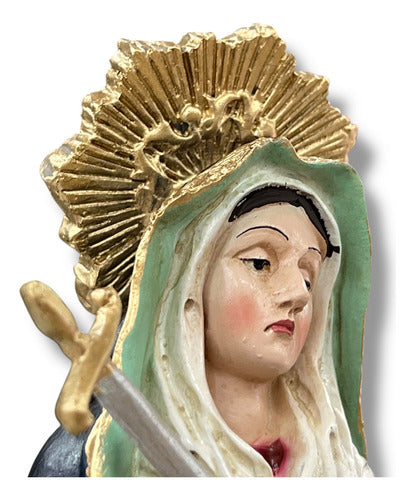 Virgen De Los Dolores O Dolorosa En Resina 30cm