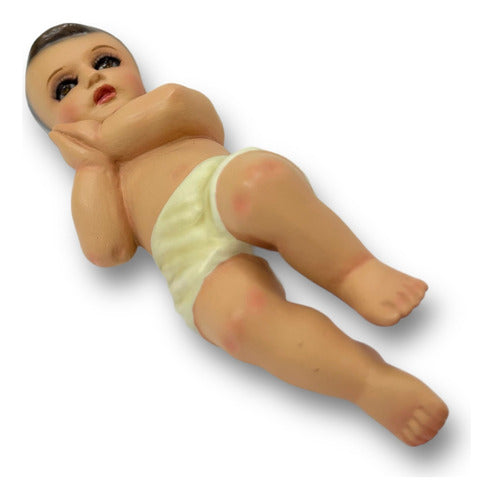 Niño Dios De Belén Tallado En Madera 13.5cm