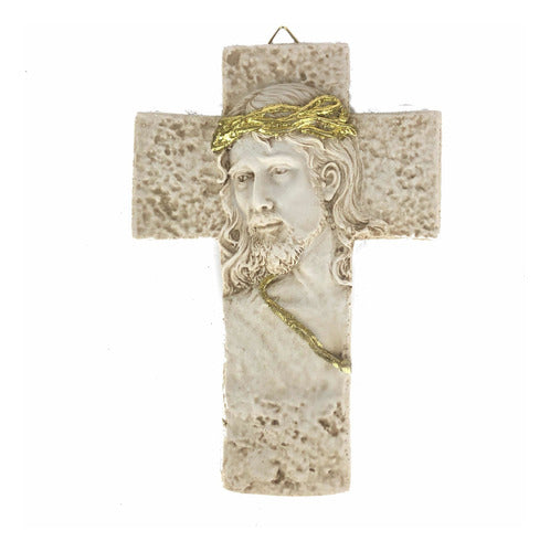 Cruz Con Rostro De Cristo 17cm