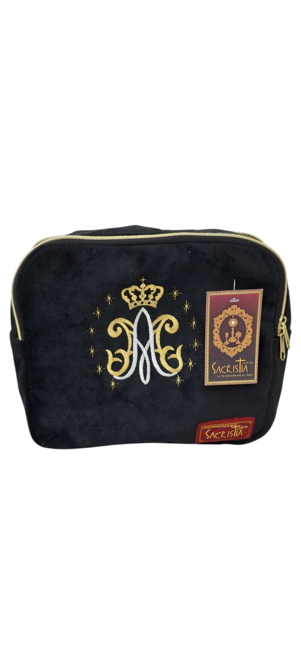 Mochila Sacristía O Sacrimochila 4.0 Bordado Mariano Y Pintura De La Virgen Del Perpetuo Socorro Con Bolsa Desmontable