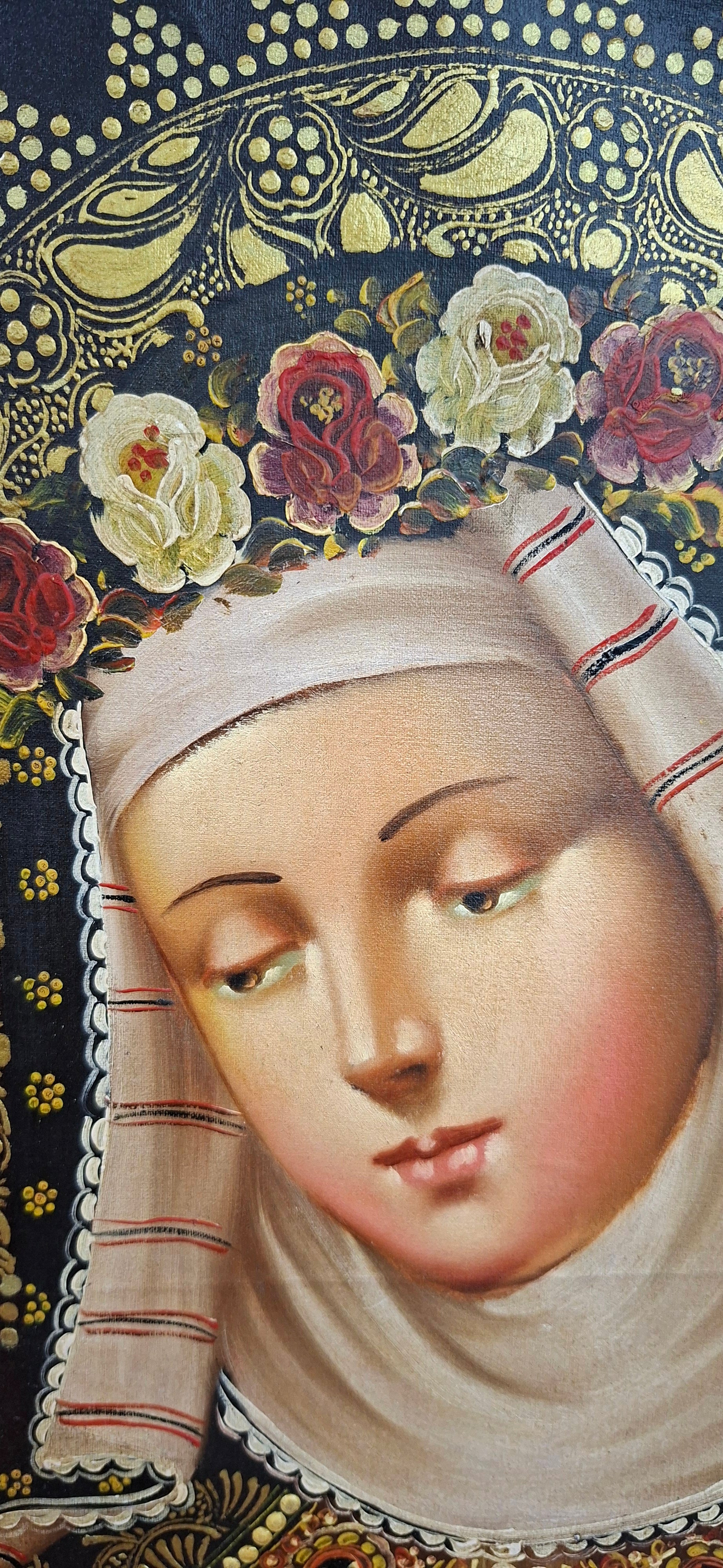 Cuadro Santa Rosa de Lima pintura antigua
