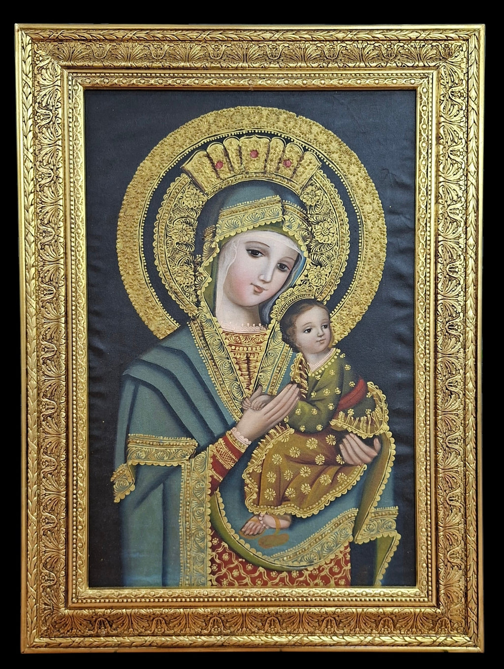 Cuadro de la Virgen del Perpetuo socorro pintura antigua
