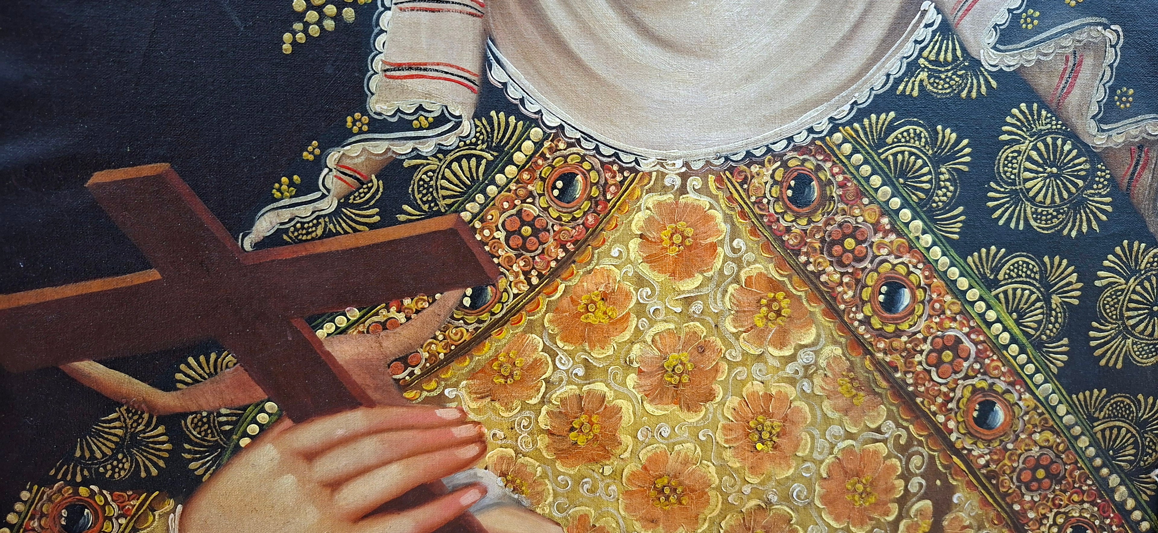Cuadro Santa Rosa de Lima pintura antigua