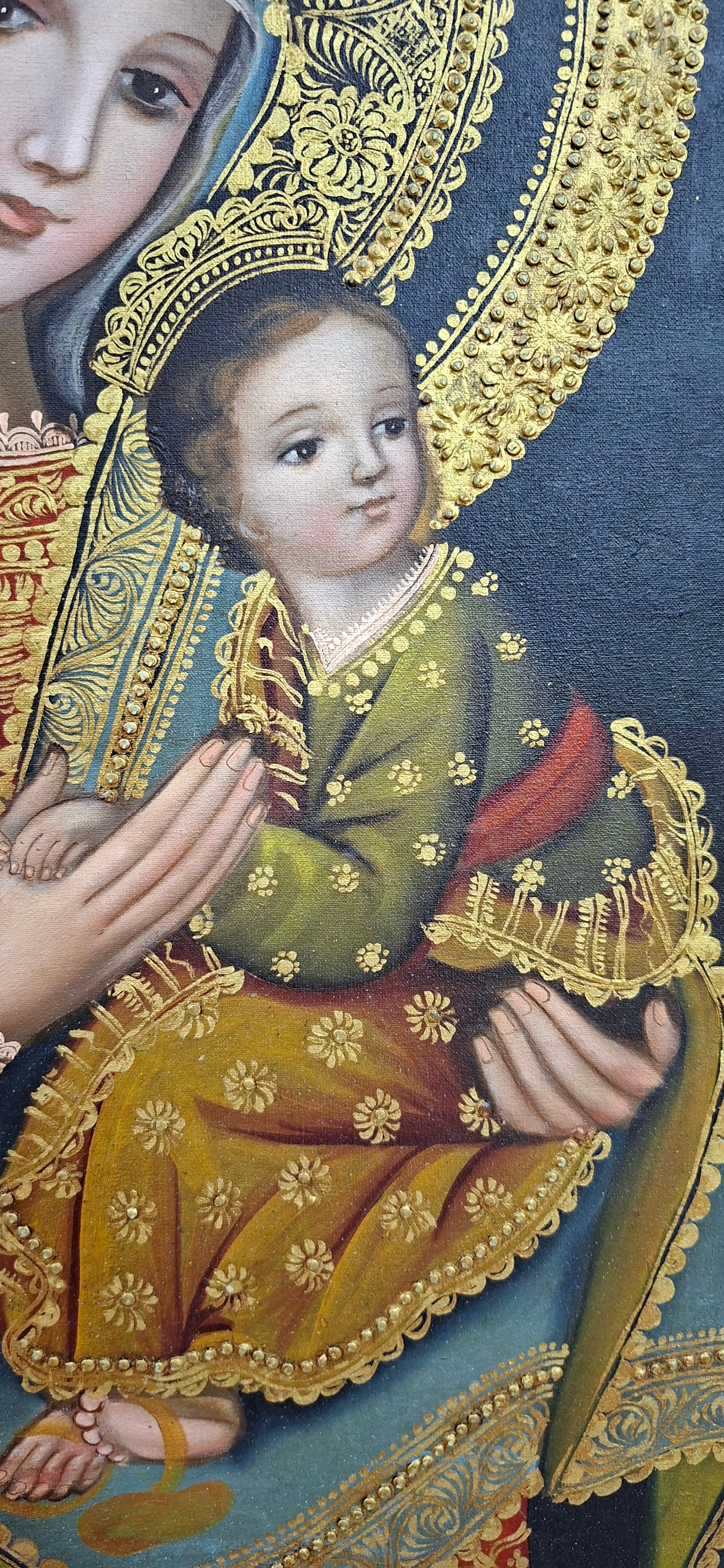 Cuadro de la Virgen del Perpetuo socorro pintura antigua