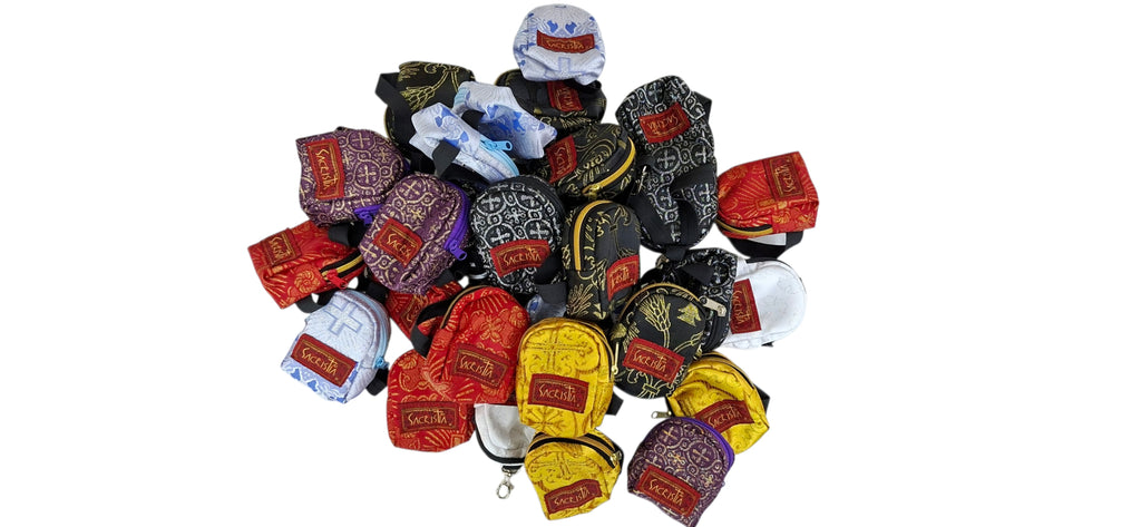 Mini Sacrimochila o Monedero Mini Tela Litúrgica
