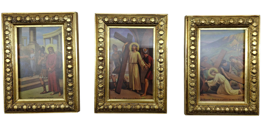 Juego de Viacrucis en cuadro 21.5 x 15.5cm