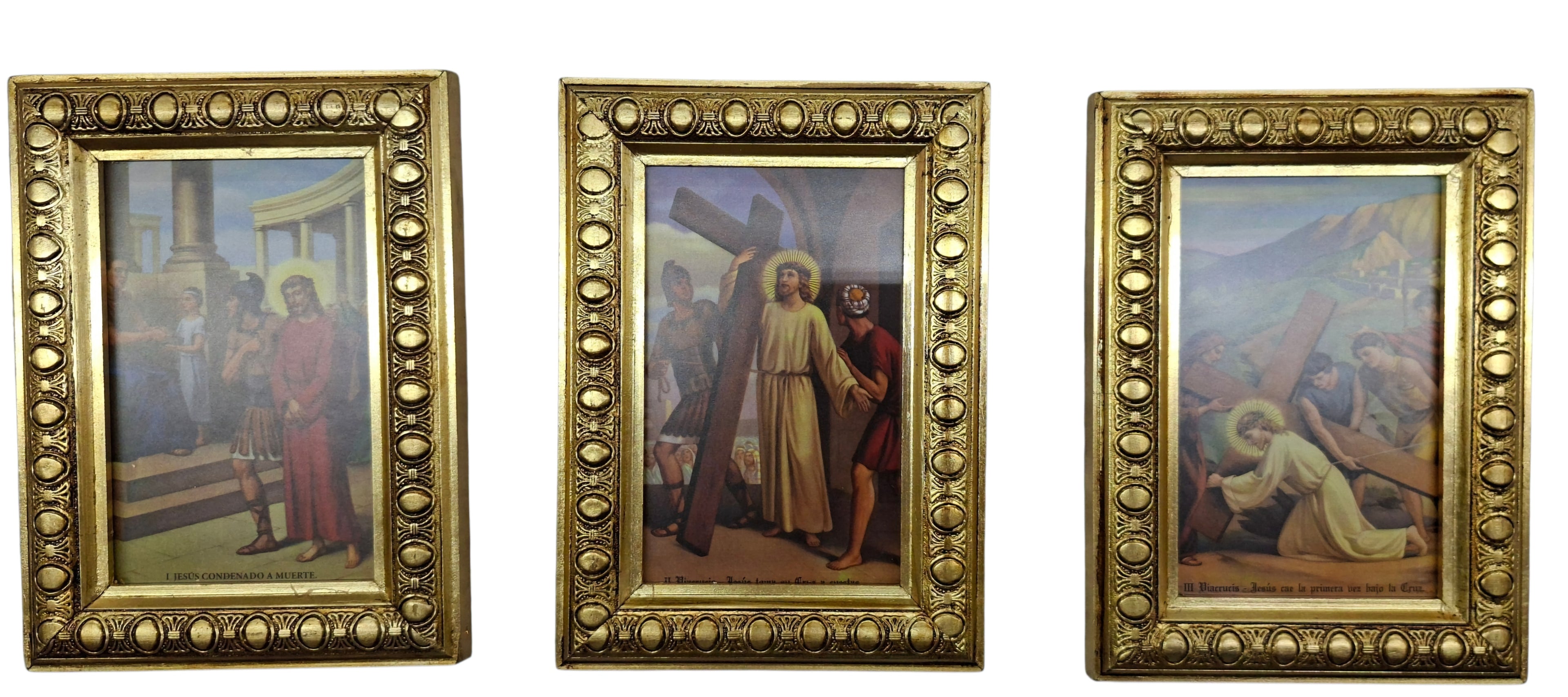 Juego de Viacrucis en cuadro 21.5 x 15.5cm