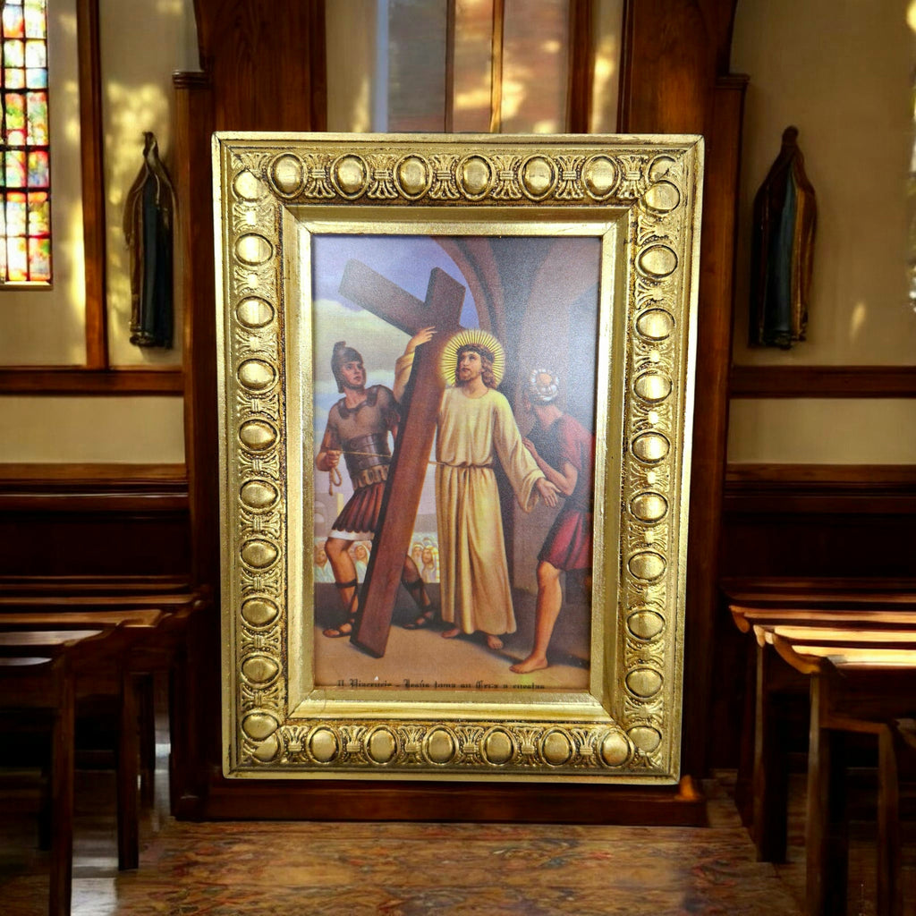 Juego de Viacrucis en cuadro 21.5 x 15.5cm