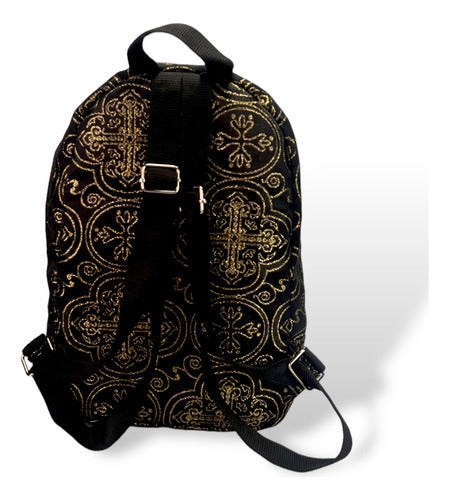 Mochila Mini Sacristía Bordada  Corazon De Jesus