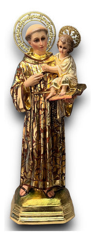 Escultura De San Antonio De Padua Estofado 95cm