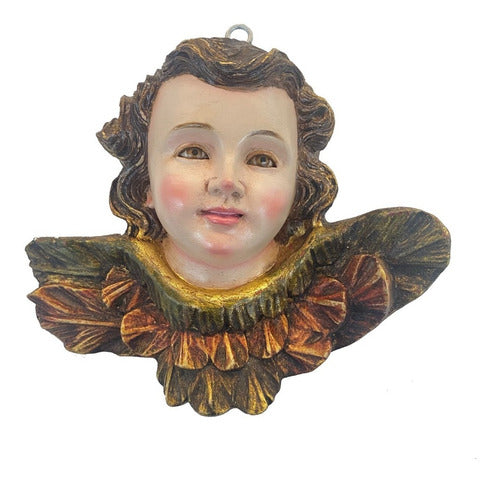 Angelito O Querubín De Madera Cedro Rojo Izquierdo