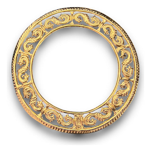 Aureola De 13.5cm Baño De Oro Para Santo Ó Imagen Religiosa