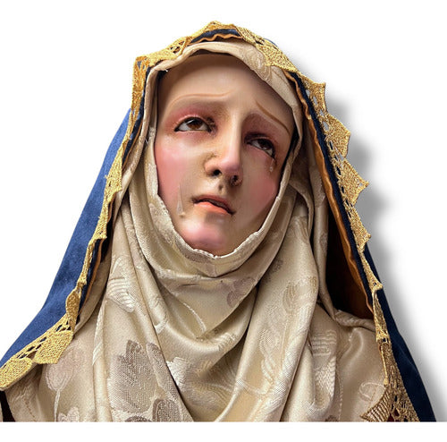 Dolorosa O Virgen De Los Dolores Para Vestir Y Bruñida 120cm