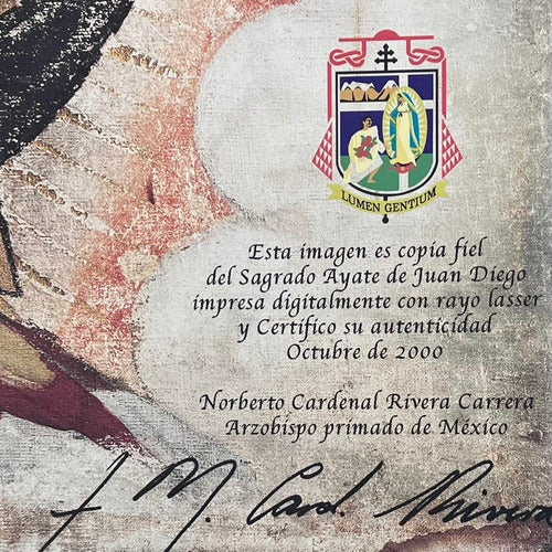 Litografías Virgen De Guadalupe Tamaño Natural En Tela Saman