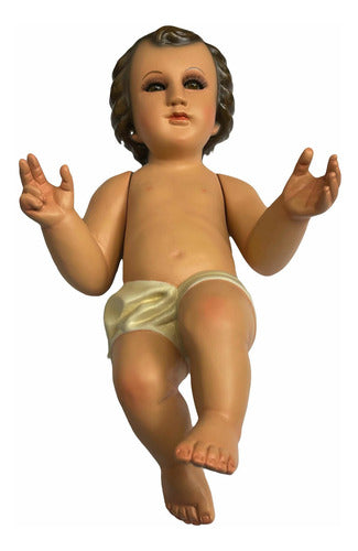 Niño Dios Tallado En Madera 30cm