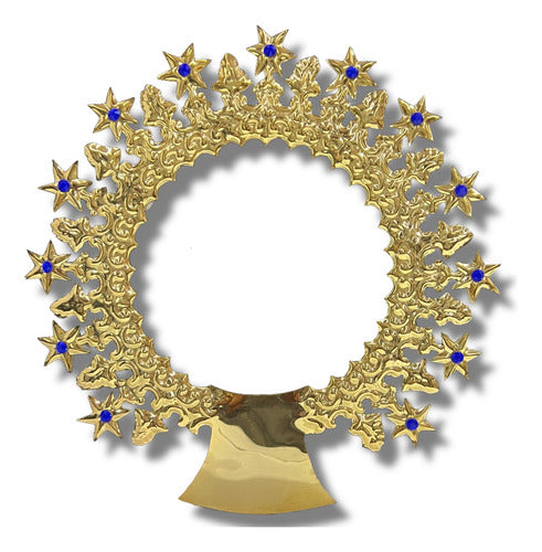 Aureola 20cm Bañada En Oro Para Imágenes De La Virgen Maria