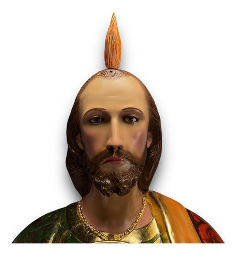San Judas Tadeo Estofado En Oro Y Terminado Fino 175cm