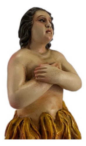 Ánima Del Purgatorio 18cm Talla En Madera