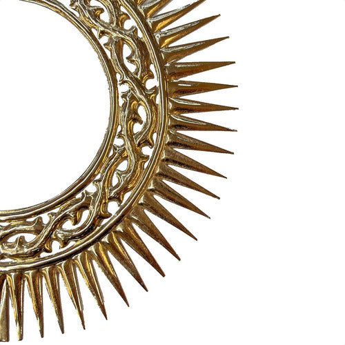 Aureola  Virgen De Soriano Dolorosa 26cm Baño De Oro